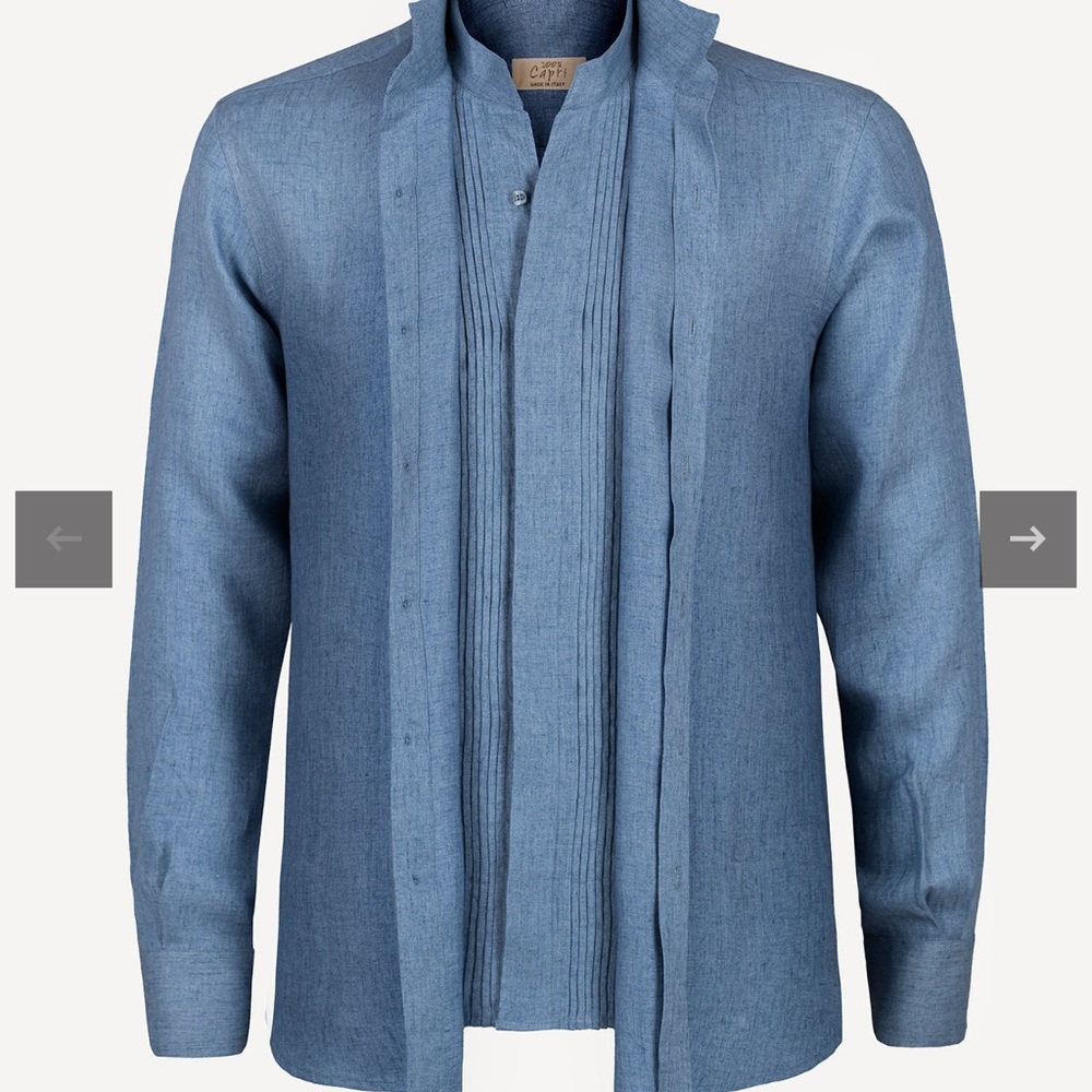 100% Capri Miami Plisse Button down